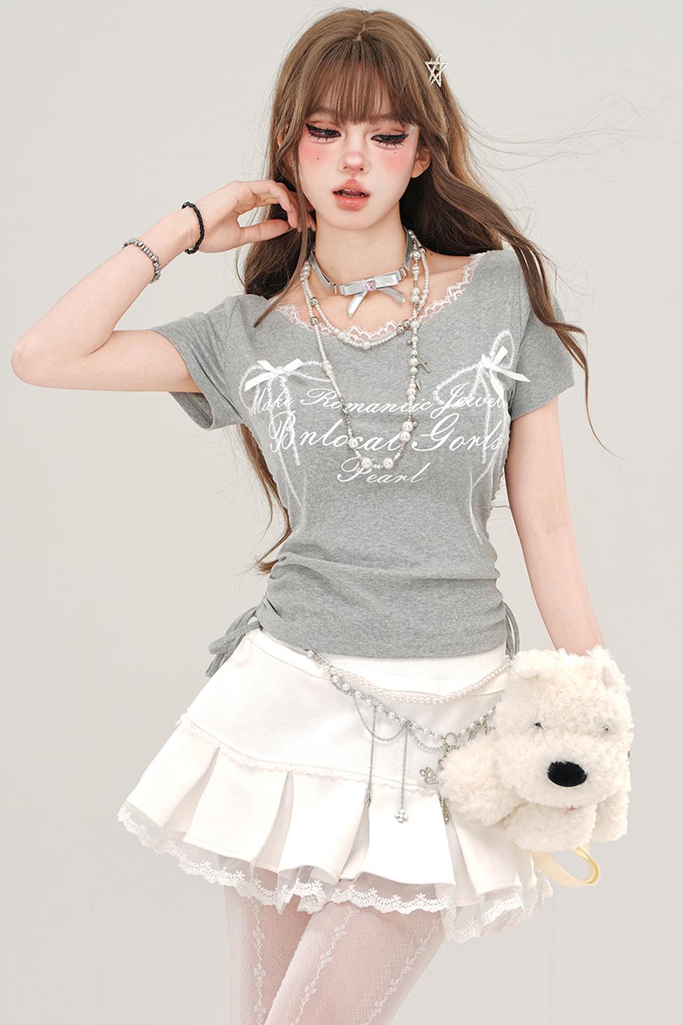 Spice Lace Drawstring T-Shirt