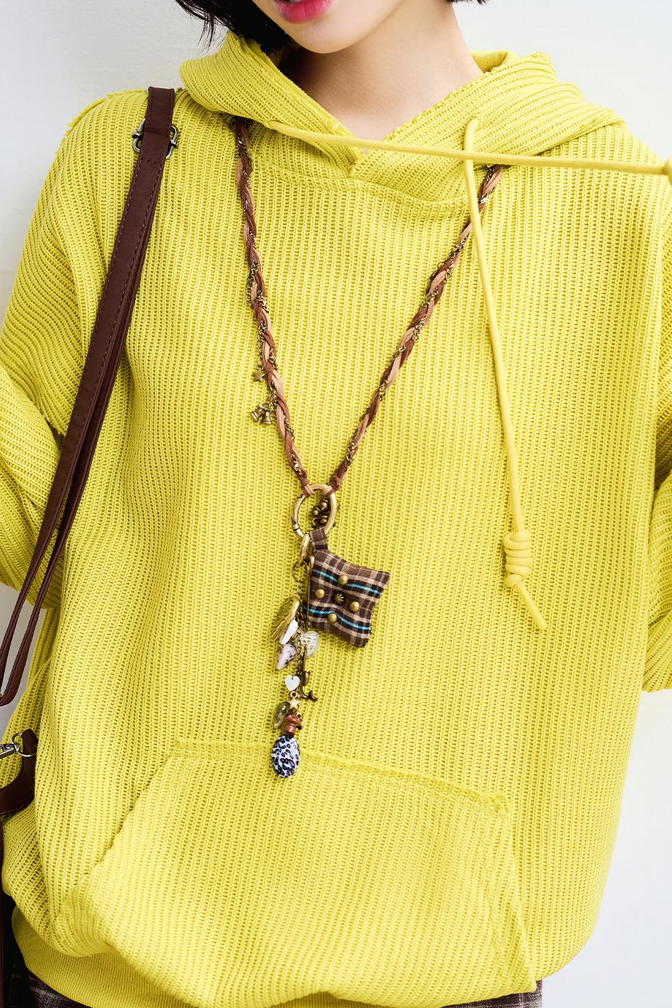 Casual Rib Knit Sweatshirt