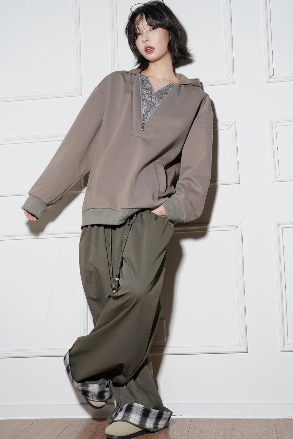 ルーズフィットワイドレッグパンツ