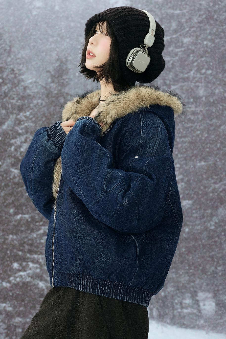 Sheepskin Hooded Jacket