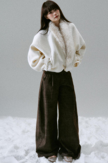 Fur cormorant sleeveless coat