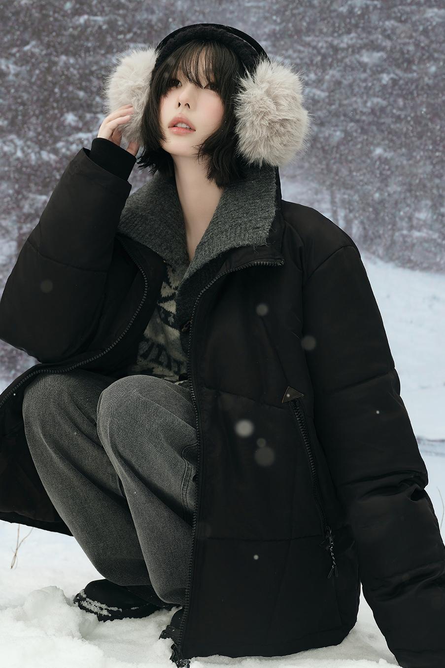Wool padded winter coat