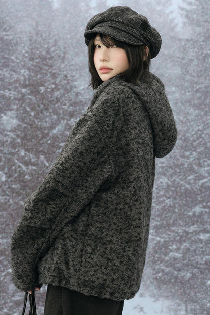 Hooded padded cotton jacket