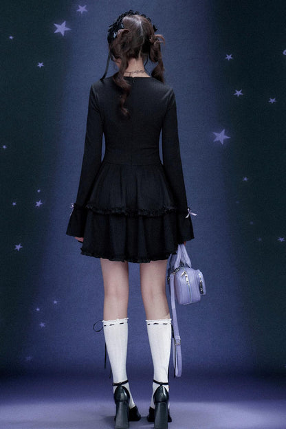 Black and Purple Cake Dress