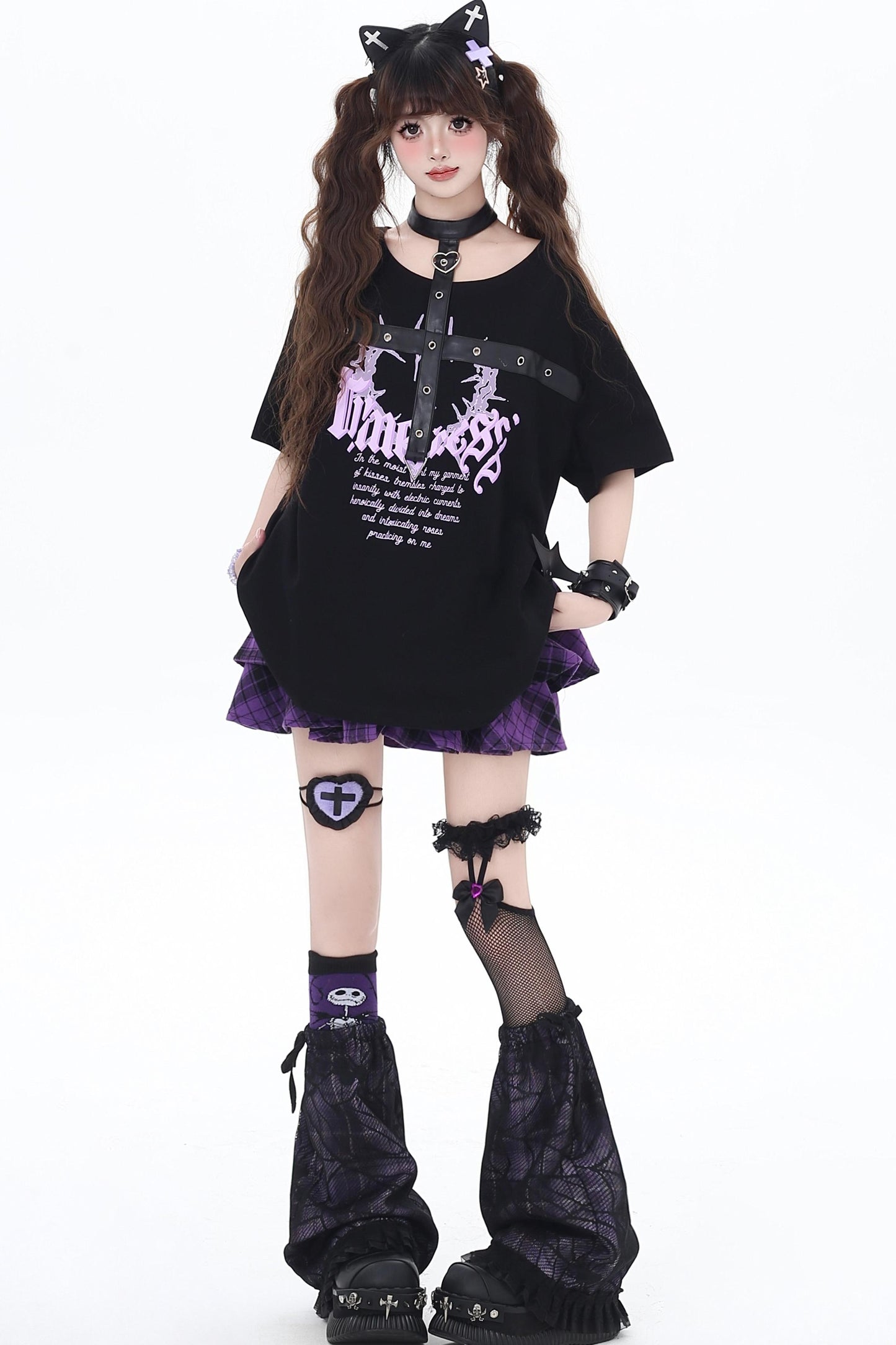 Summer Leather Button T-Shirt