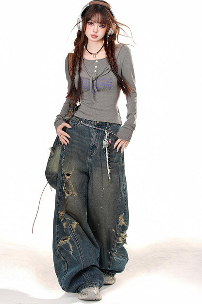 Retro Variant Wide Leg Jeans