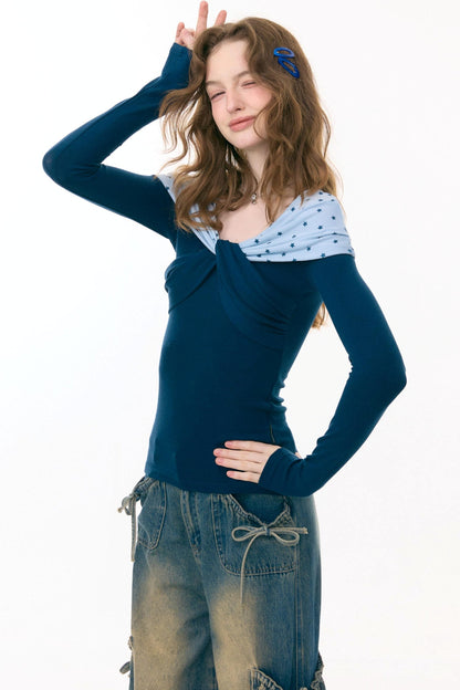 Star Design Fitted Tops