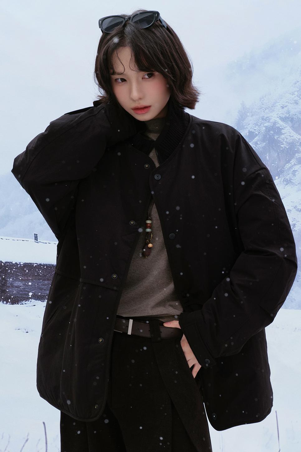 モードソリッドカラーダウンジャケット