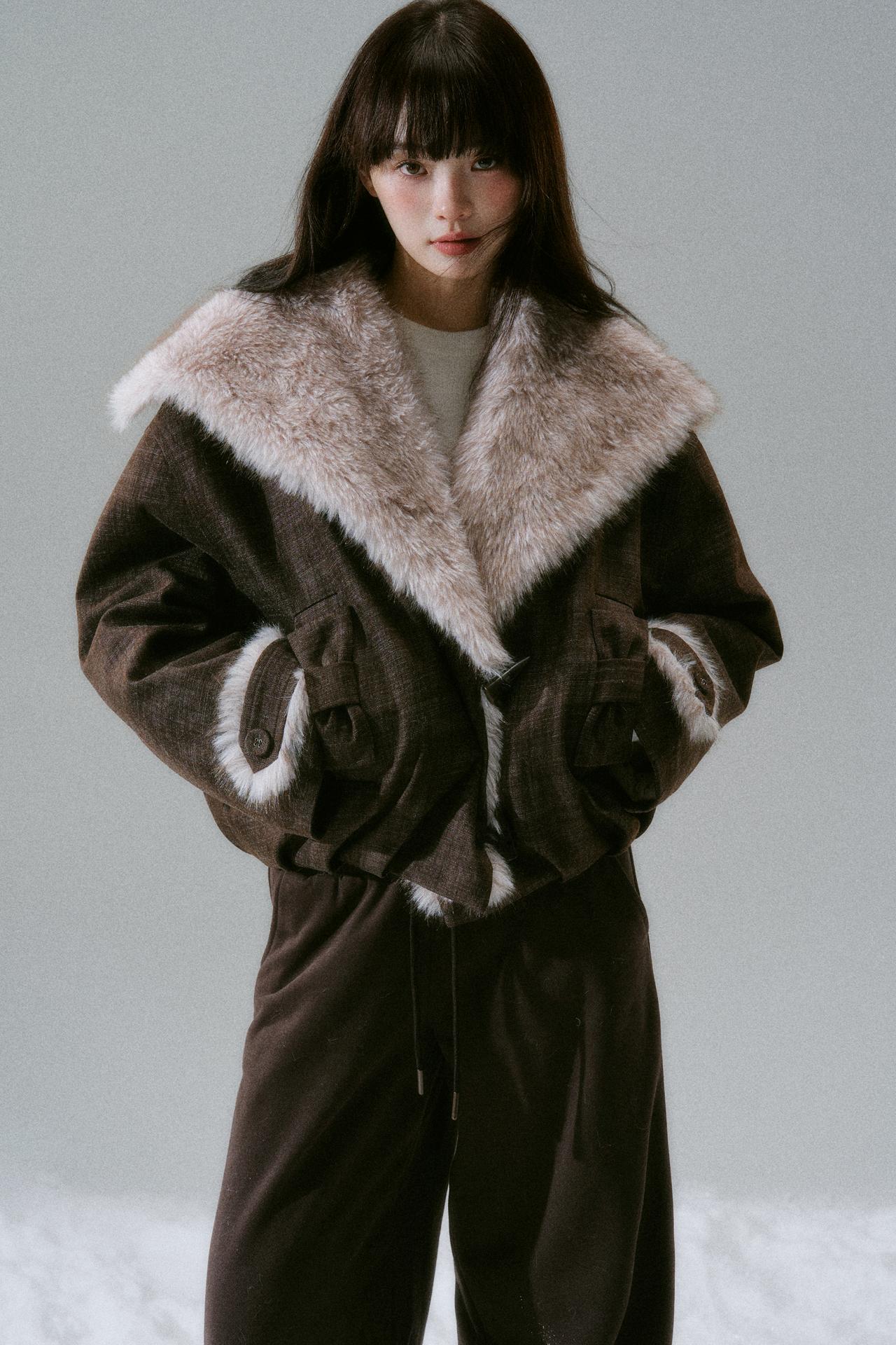 Big Fur Collar Mode Jacket