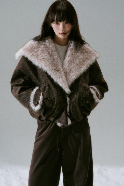 Big Fur Collar Mode Jacket