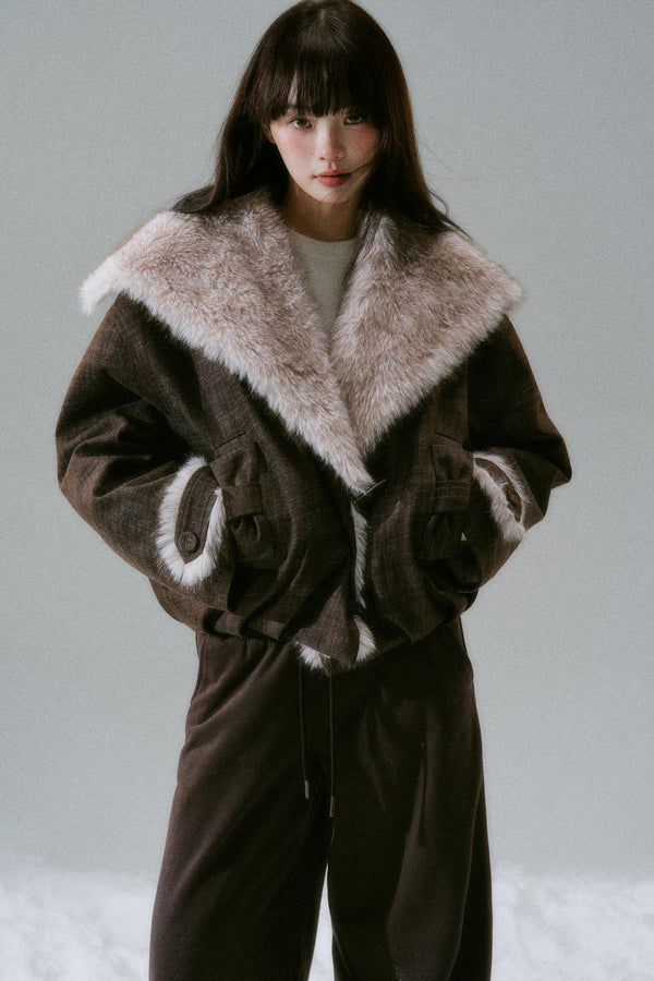 Big Fur Collar Mode Jacket
