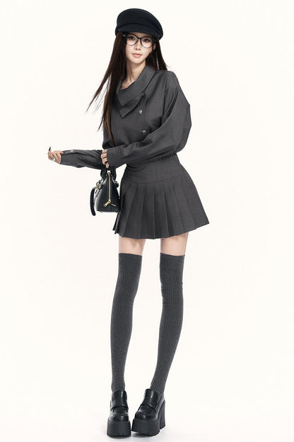 レトロプリーテッドコミュータードレス