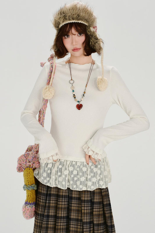 レトロレースレイヤートップ