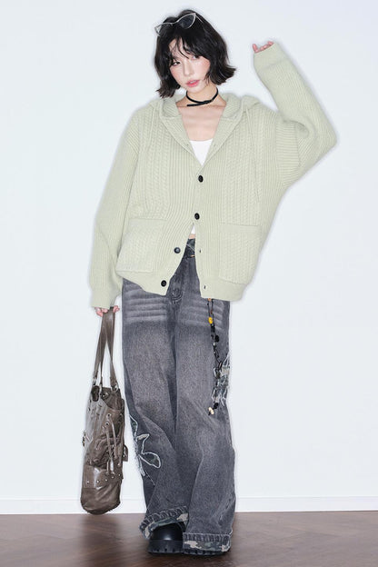 Gravity Knitted Hooded Jacket