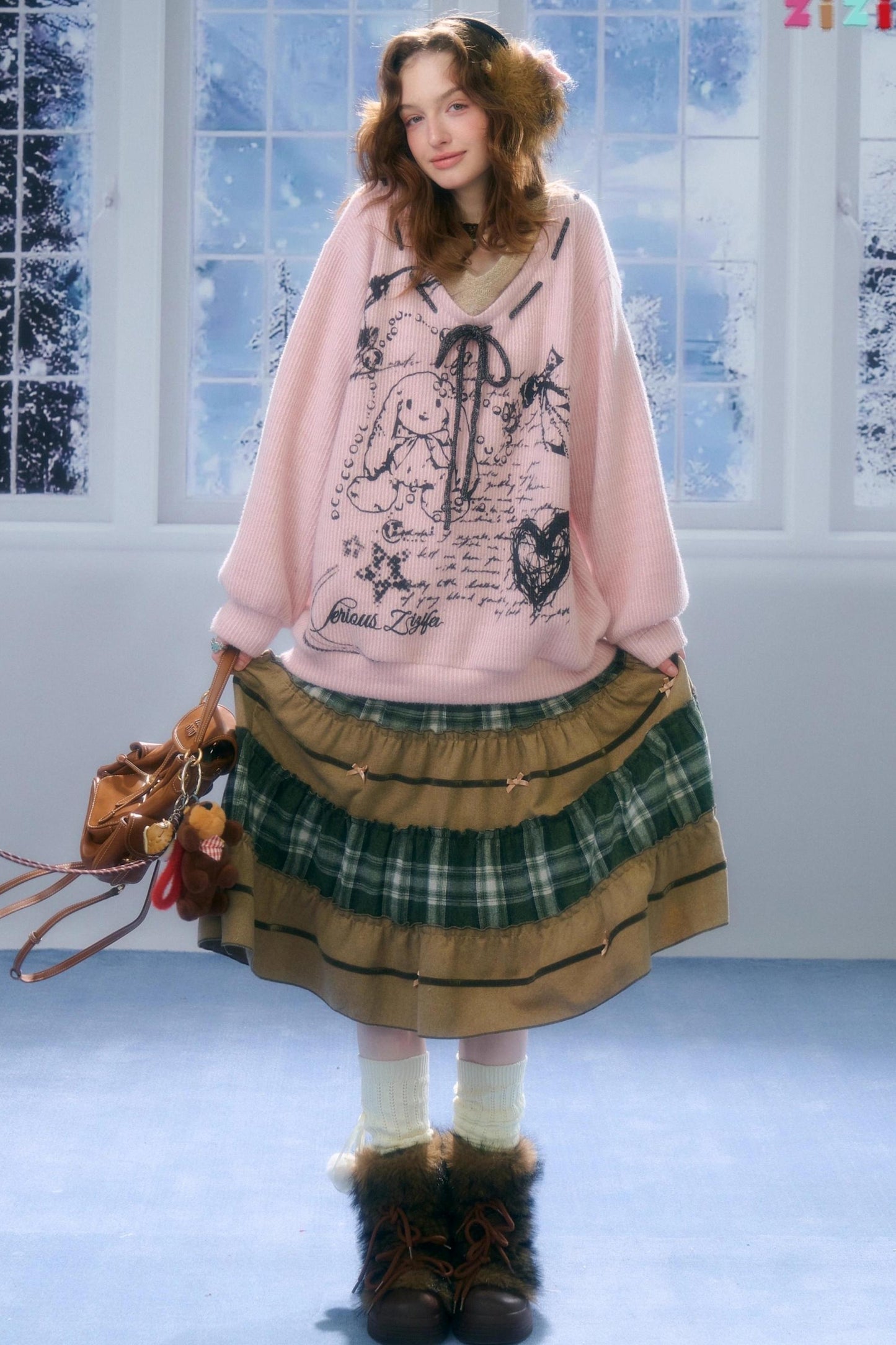 Retro Girly Plaid Skirt