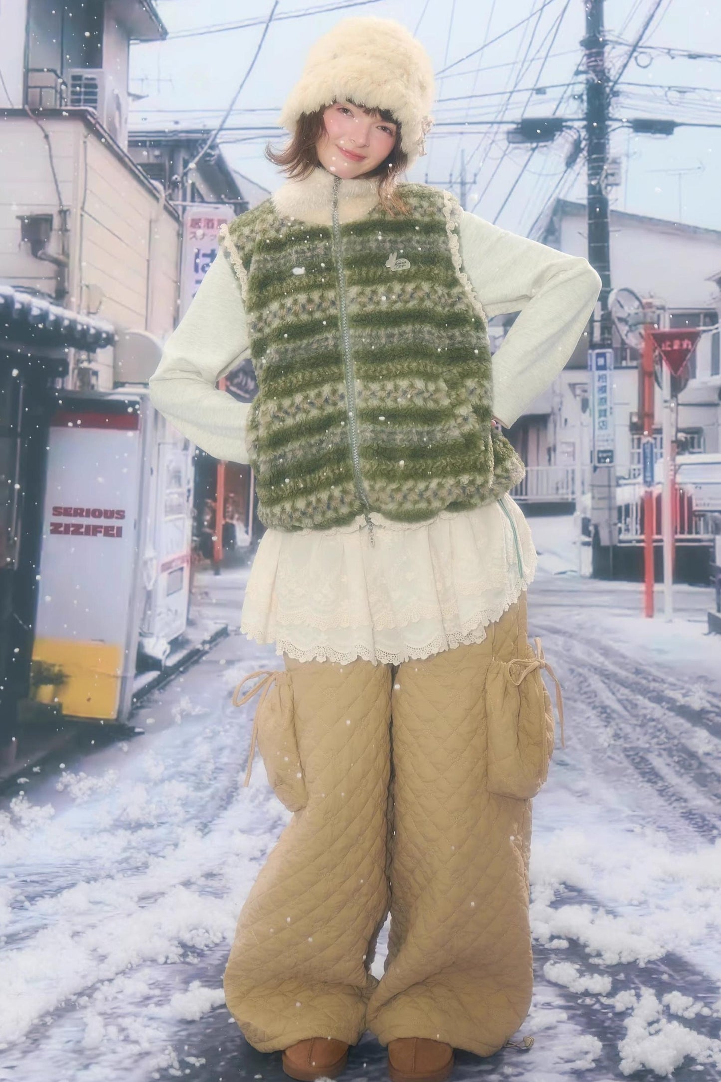 Retro Fair Isle Fleece Vest