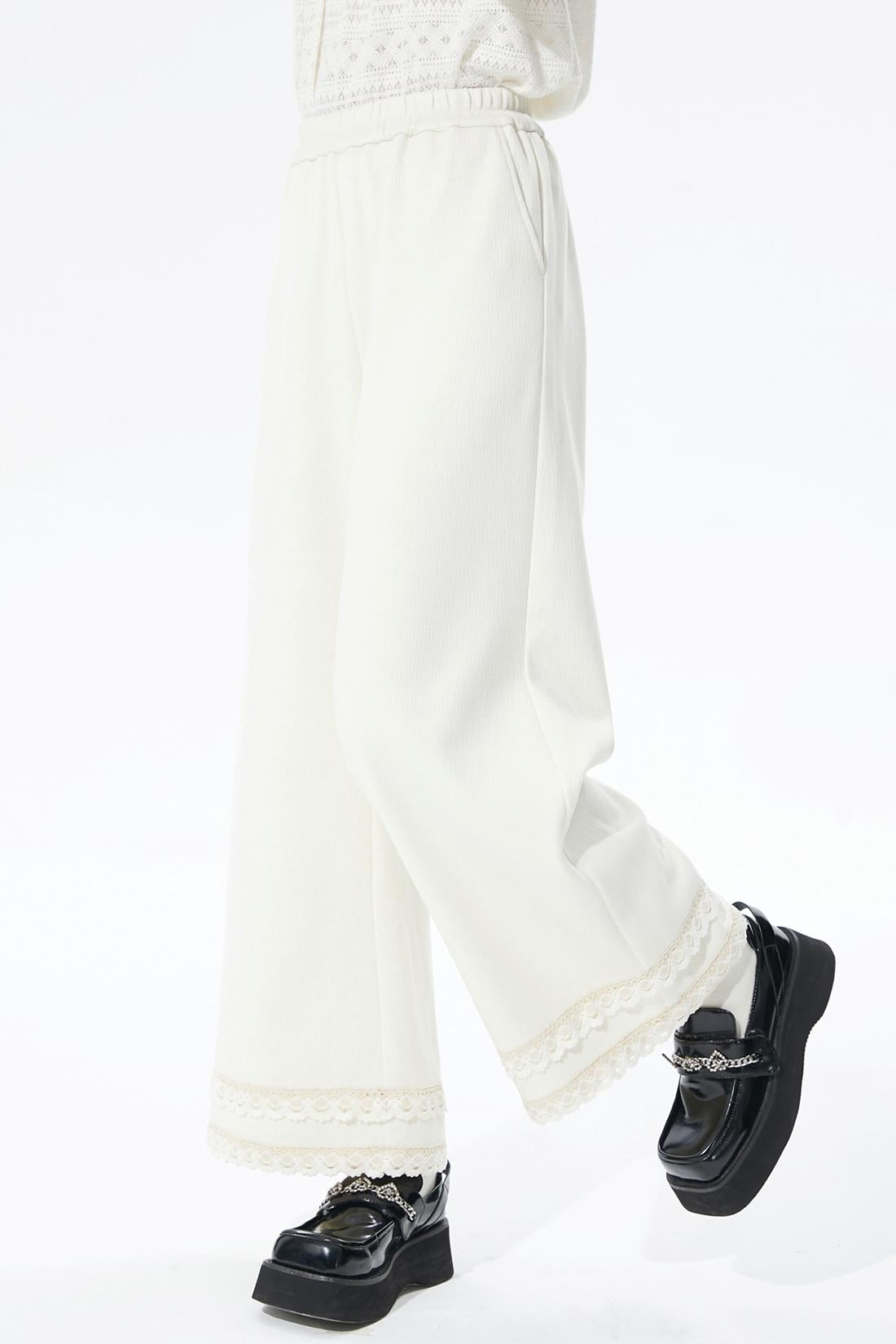 Off-White Lace Knit Pants