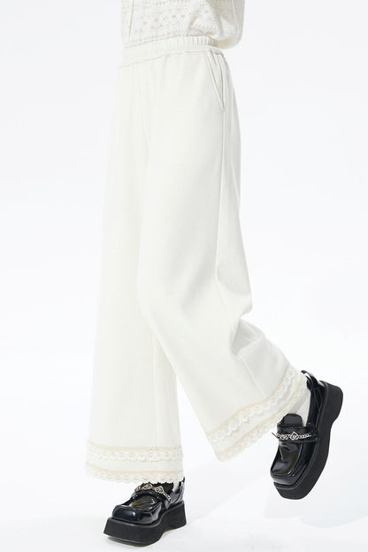 Off-White Lace Knit Pants