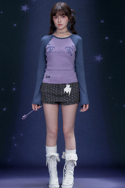 Comic Eye Raglan Blouse