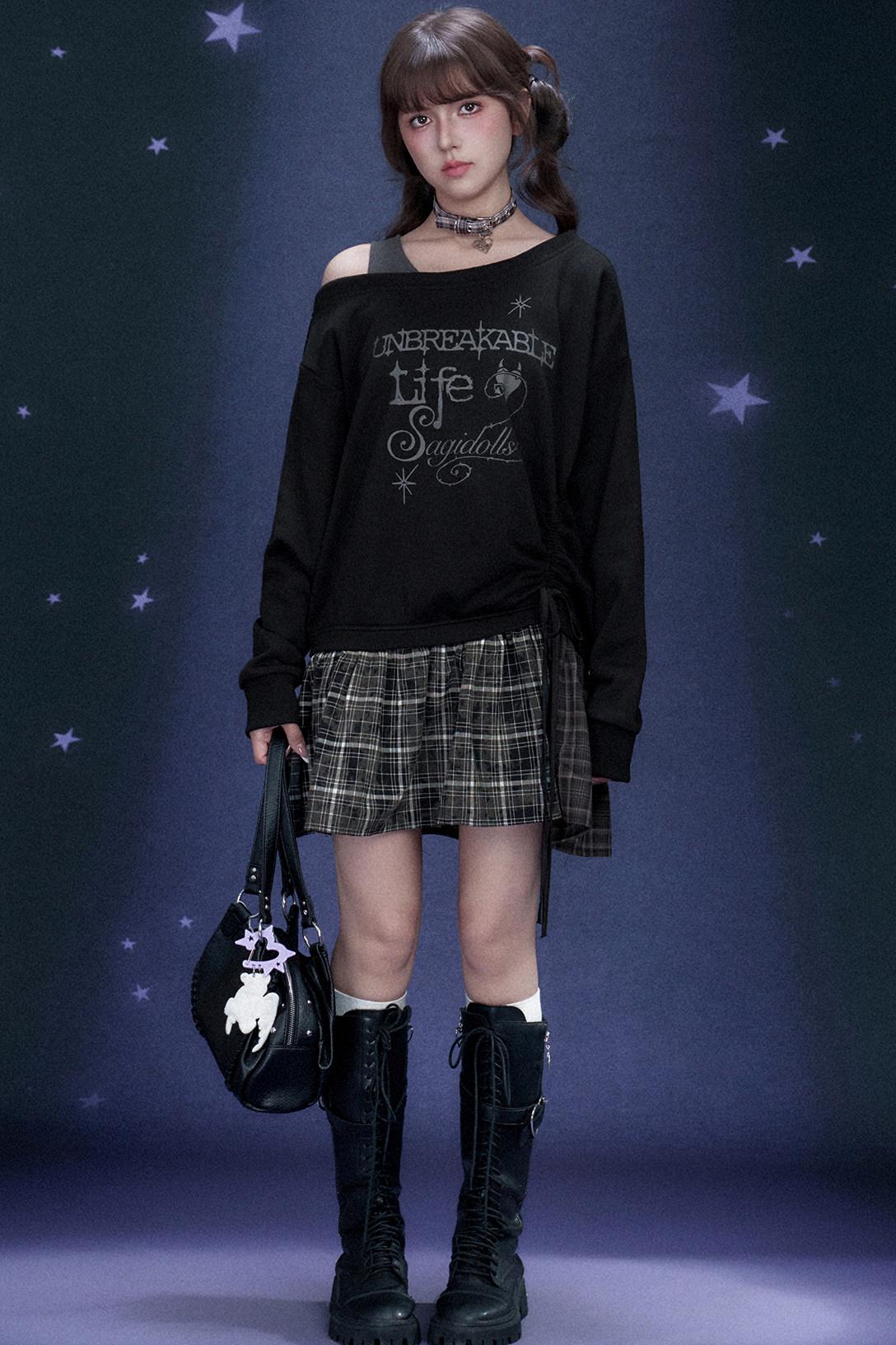 Dark Graffiti Sweatshirt Dress