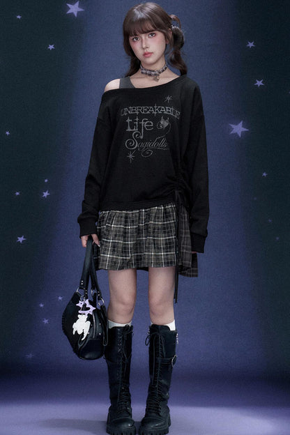 Dark Graffiti Sweatshirt Dress