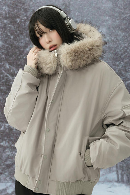 Fur Collar Hooded Winter Jacket