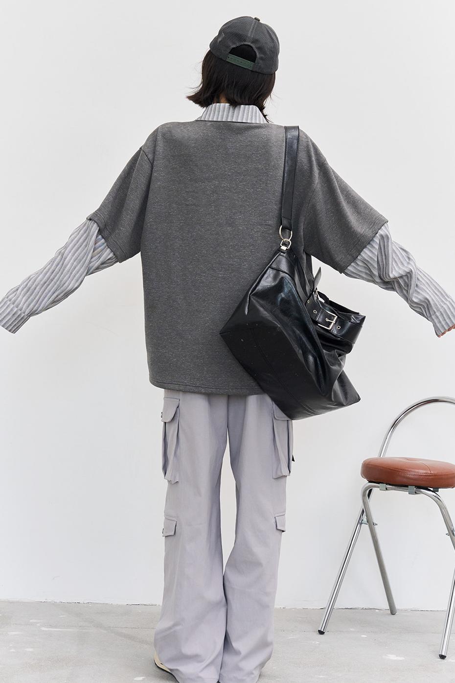 パッチワークカラーブロックブラウス