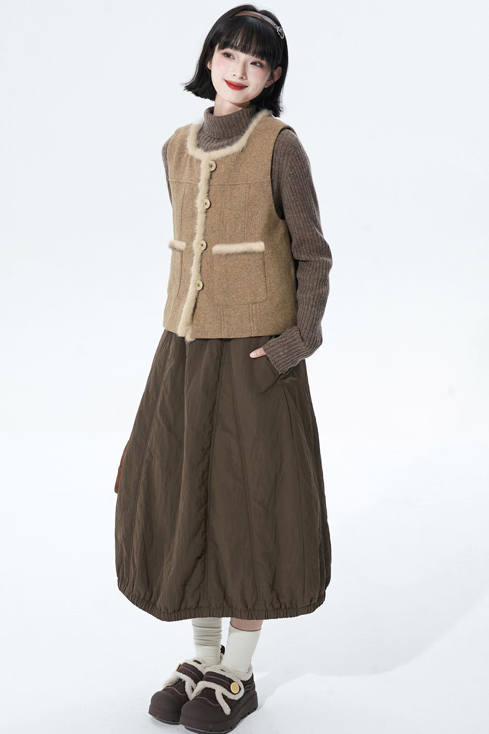 Oatmeal Speckled Woollen Vest