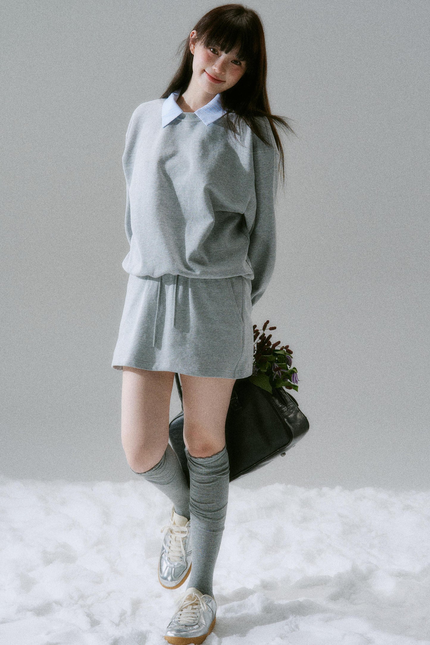 Loose Sweatshirt + Skirt