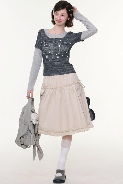 Starry Night Retro Top