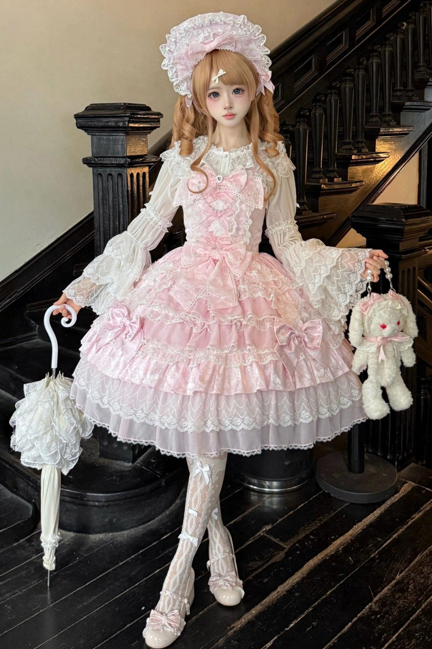 Doll Sweet Princess Lolita Dress + Bonnet