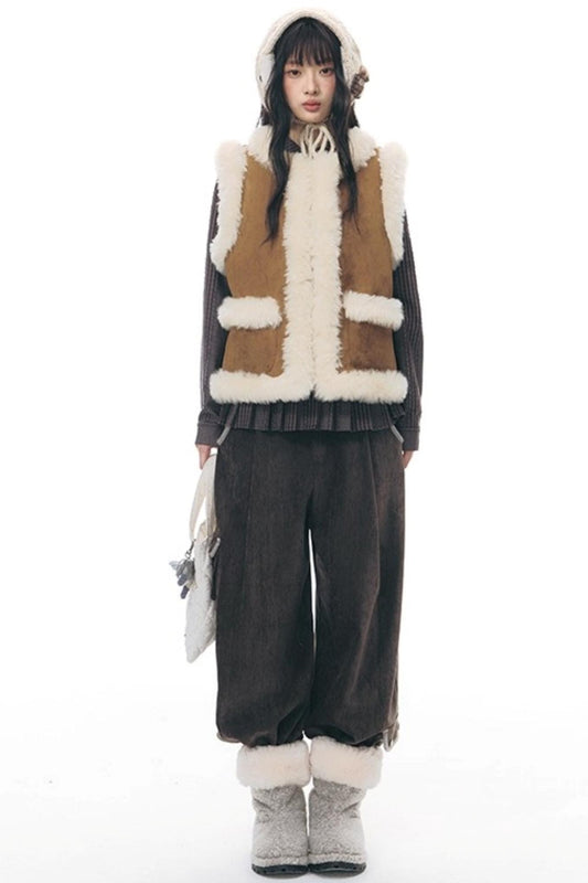 ラッフルダブルブレスタフリルトップス