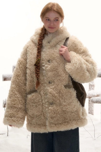 リバーシブルスエードファーコート