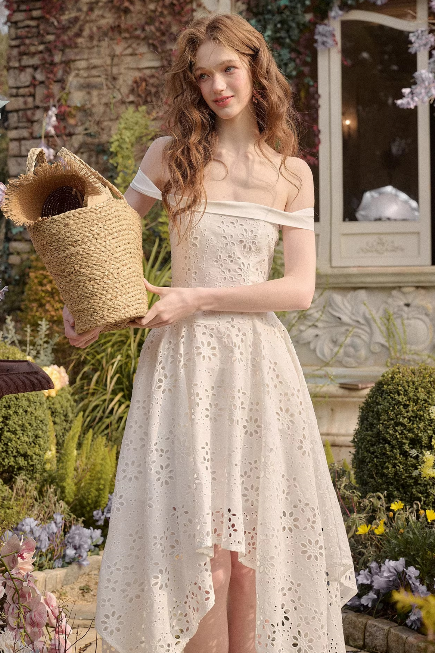 エレガントコットンリボンドレス