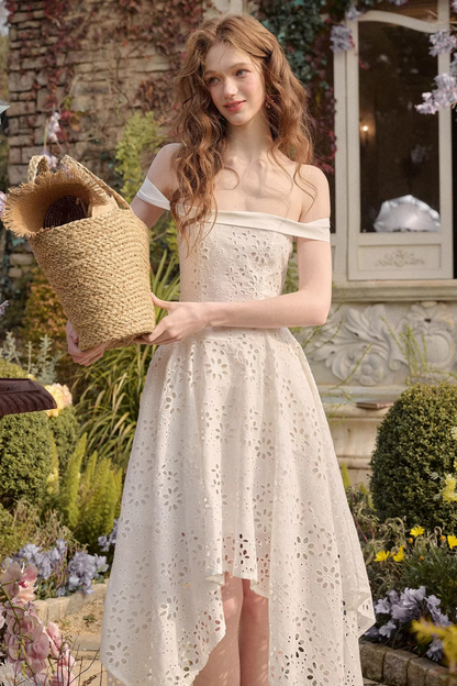 エレガントコットンリボンドレス