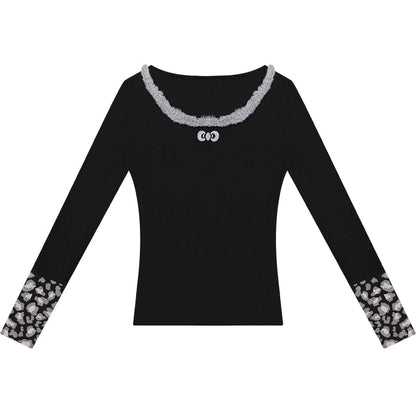 Leopard Print Knit Sweater