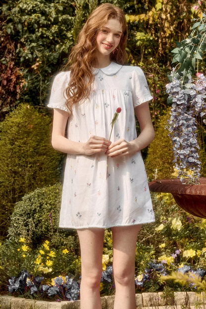 レトロフラワードレス+トップス+パンツ+カーテン+スカーフ