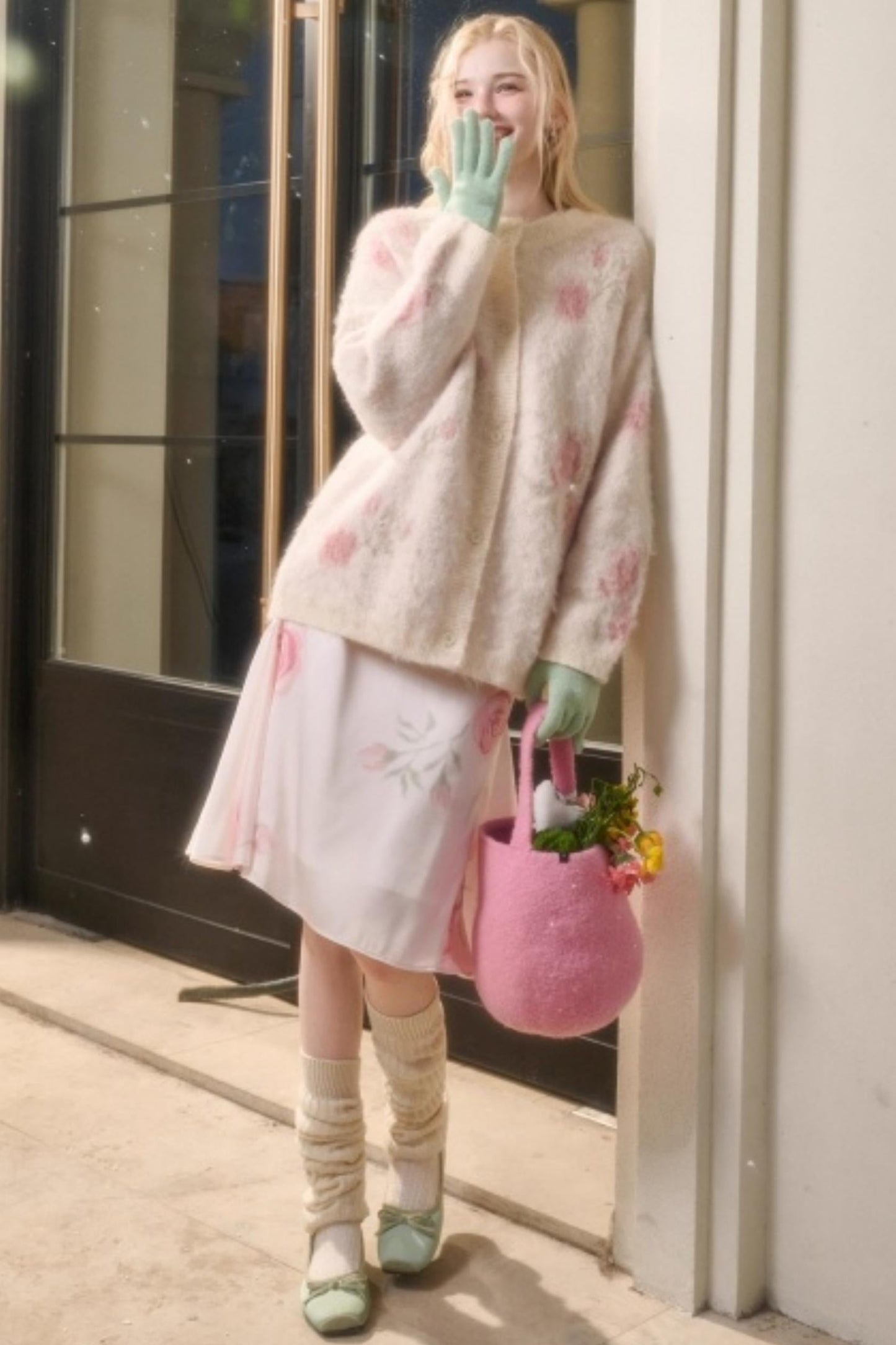 スイートレトロガーリーニットカーディガン