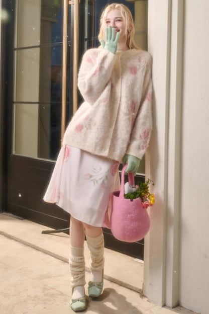 スイートレトロガーリーニットカーディガン