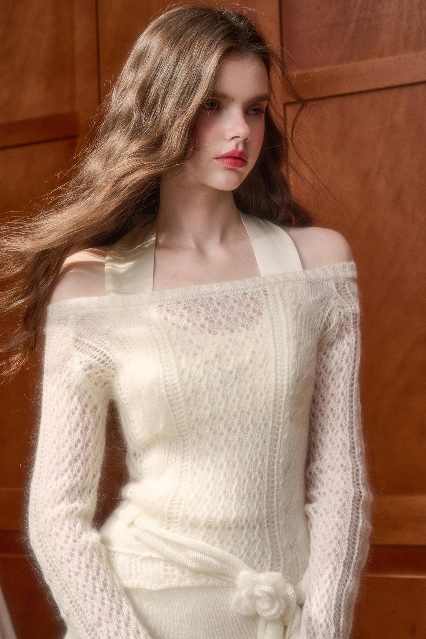 モヘアスイートトップス+スカート