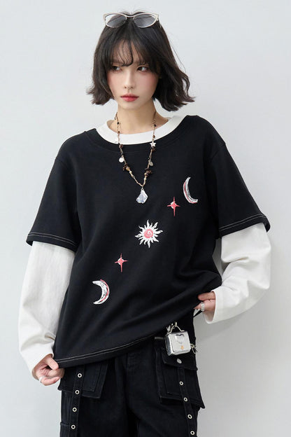 Gravity Patchwork Color Blocked Top