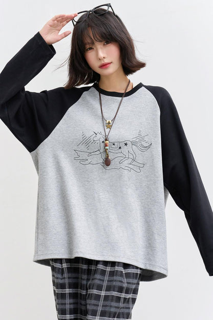 グラビティカラーブロックトップス