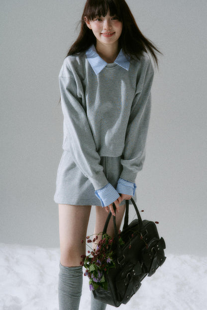 Loose Sweatshirt + Skirt