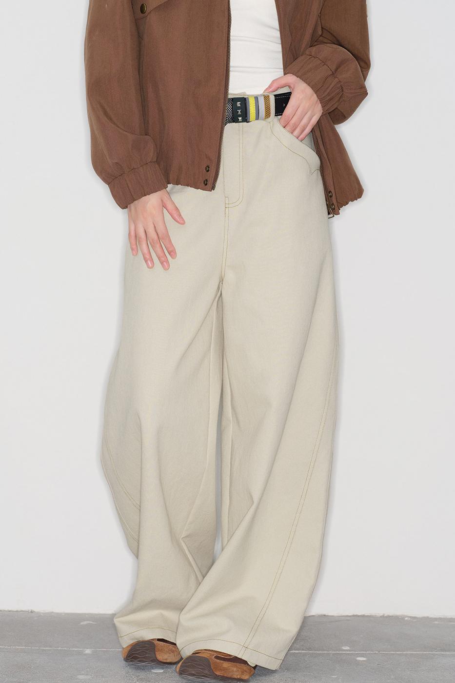 ルーズワイドモードデニムパンツ