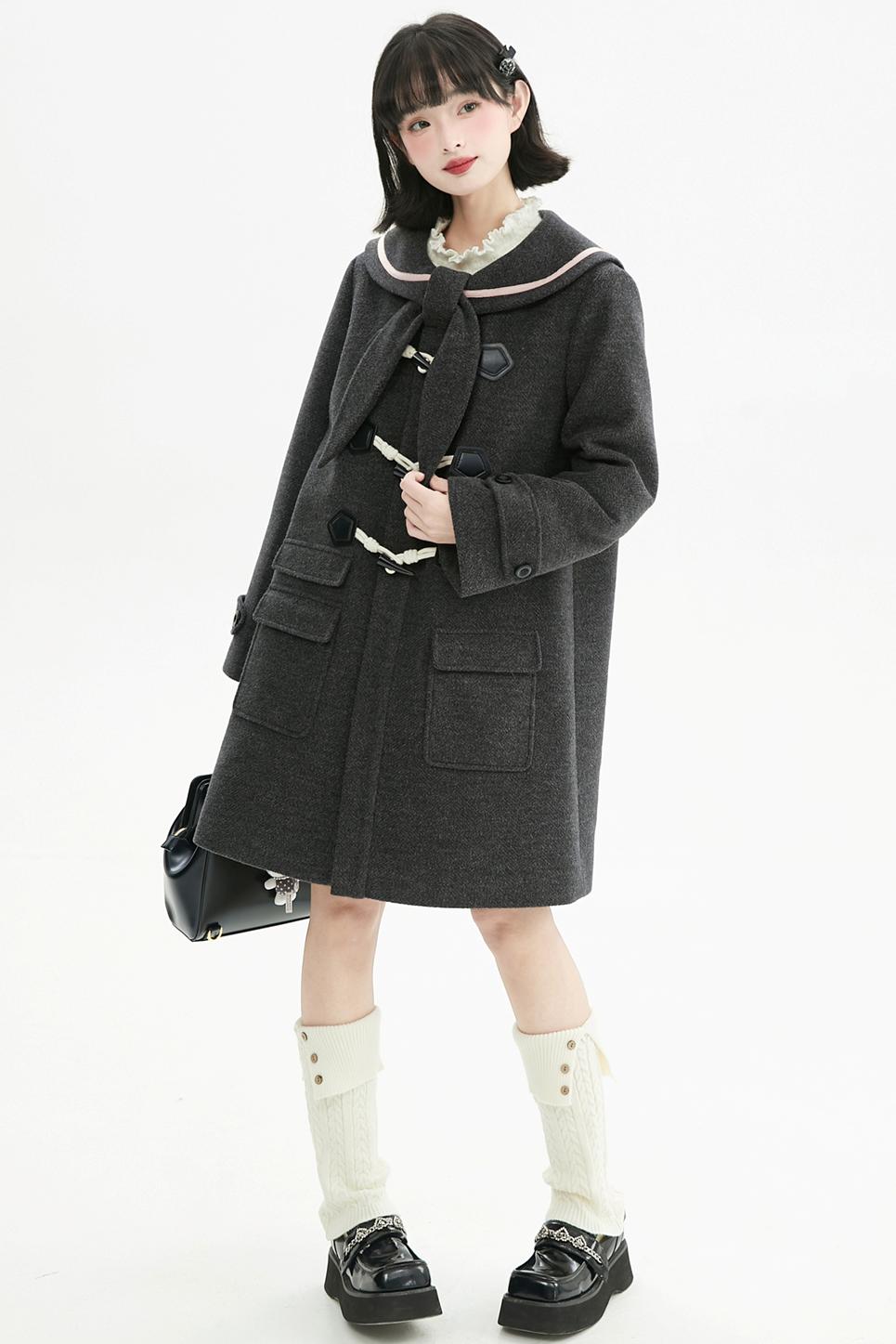 ストラクチャードウールブレンドコート