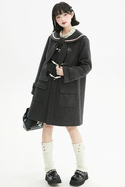 ストラクチャードウールブレンドコート