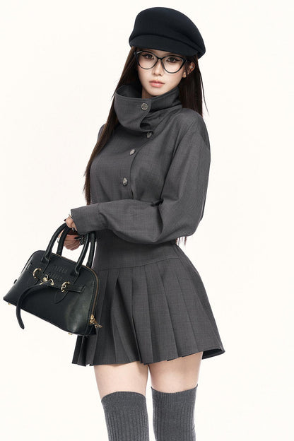 レトロプリーテッドコミュータードレス