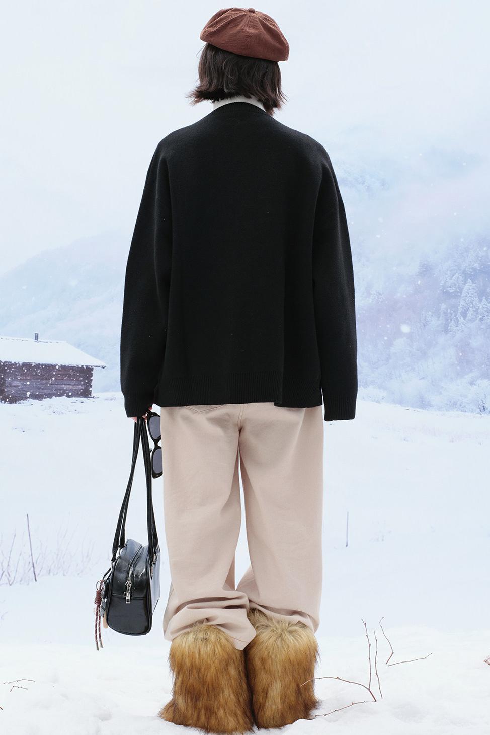 Colorful Button Knit Cardigan