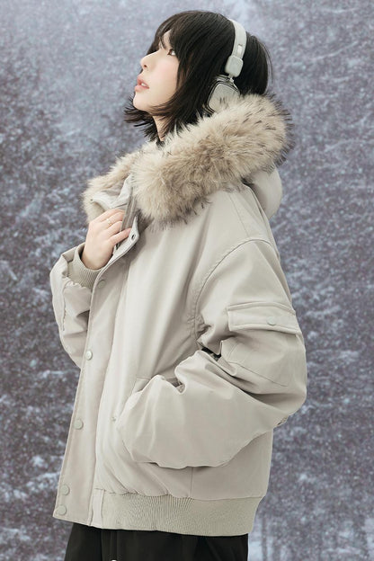 Fur Collar Hooded Winter Jacket
