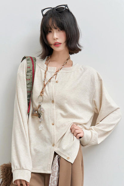 リバーシブルVネックカーディガン